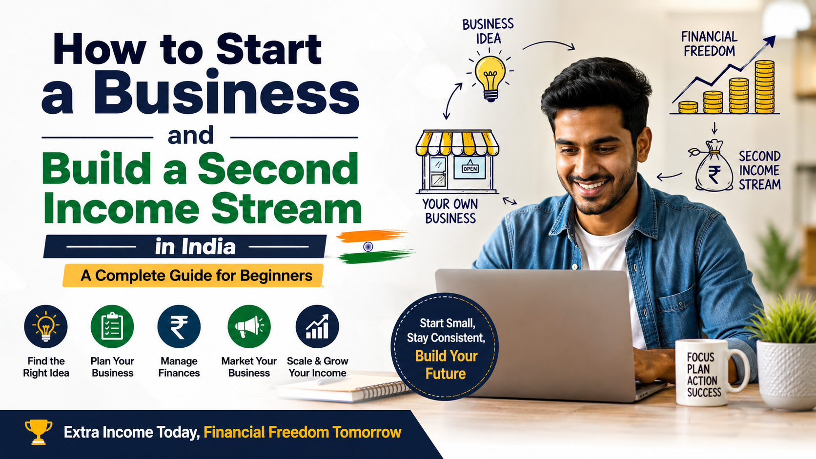 How to Start a Business and Build a Second Income Stream in India